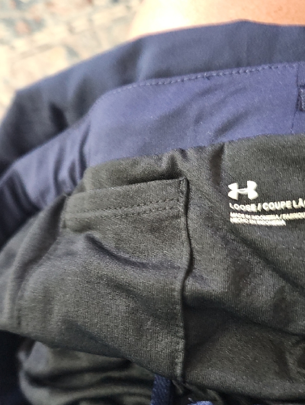 Under Armour Women's Navy Athletic Running Shorts - Picture 3 of 7